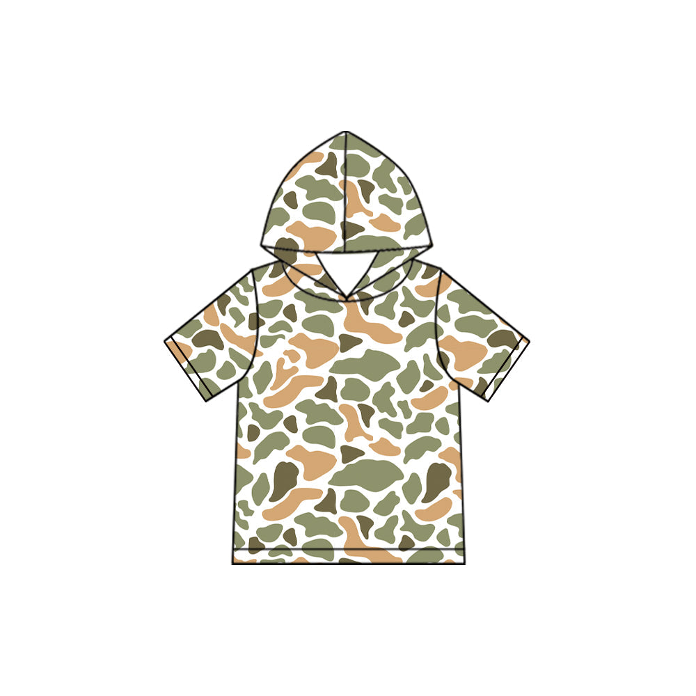 Preorder MOQ 5 pcs Each Style Hunting Camo Hoodie Pullover Shirt Kids Matching Clothes