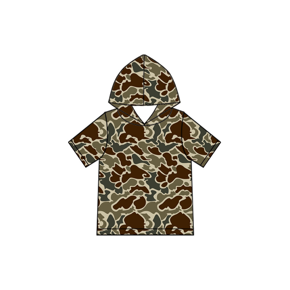Preorder MOQ 5 pcs Each Style Hunting Camo Hoodie Pullover Shirt Kids Matching Clothes
