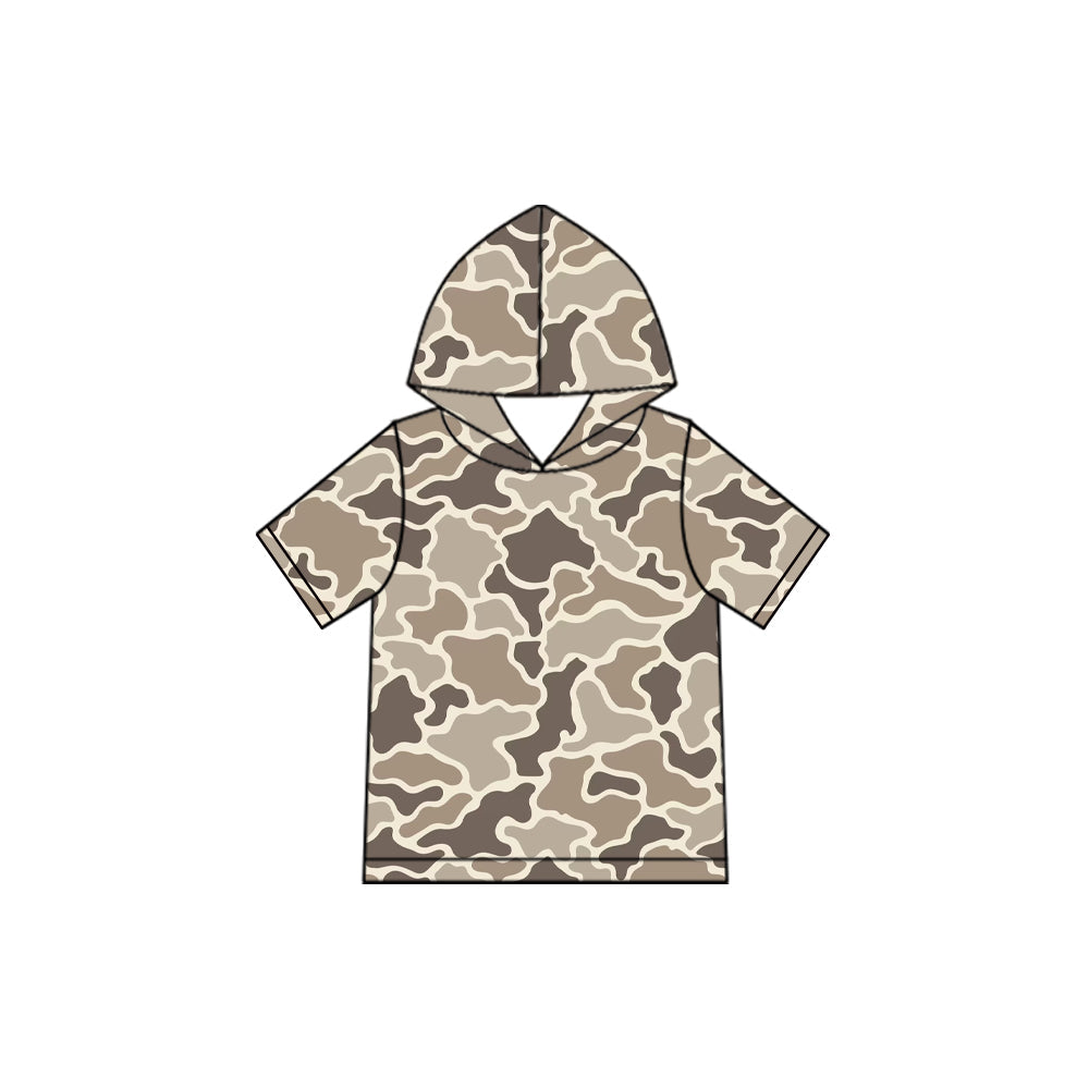 Preorder MOQ 5 pcs Each Style Hunting Camo Hoodie Pullover Shirt Kids Matching Clothes