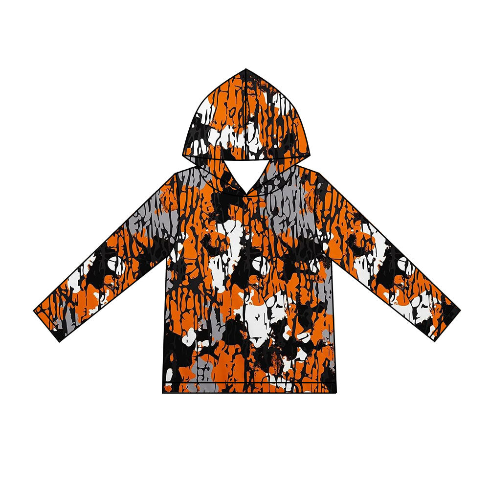 Preorder MOQ 5 pcs Each Style Hunting Camo Leaves Hoodie Pullover Shirt Kids Matching Clothes