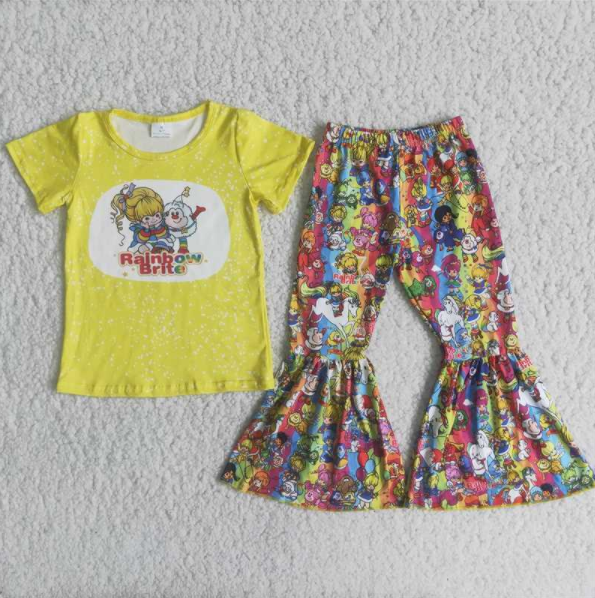 Clearance C15-18 RST Rainbow Yellow short sleeve pantsuit