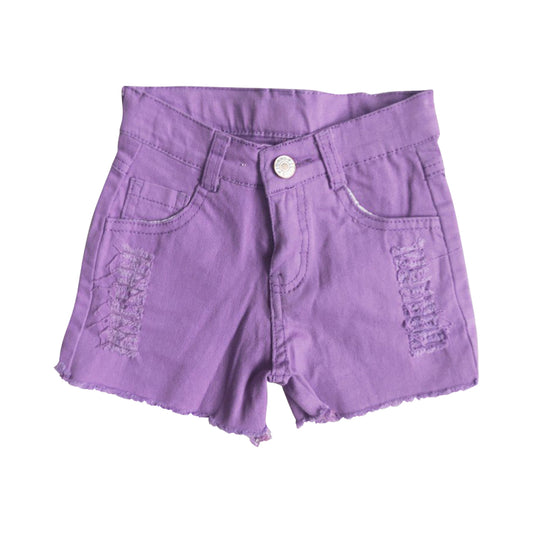 D13-4  Baby Girl Clothes Purple Denim Shorts RTS Free Shipping Over 2KG