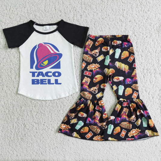 Clearance D5-18 NO MOQ TACO BELL short-sleeved burger flare suit