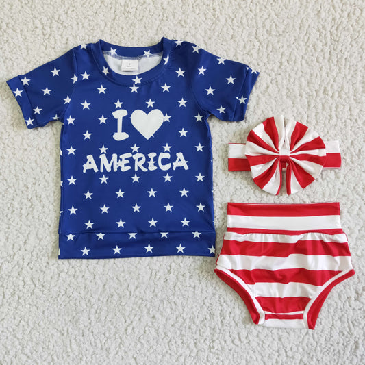 Clearance GBO0039 Girls AMERICAN National Day briefs set high quality