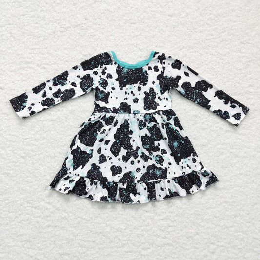 GLD0128 Valentines Girls outfit White Black dress long sleeve outfit RTS 202412