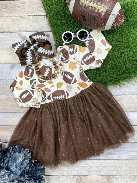 Preorder GLD0716 NO MOQ Rugby leaf brown tulle long-sleeved dress