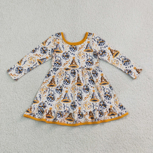 GLD1723 Happy New Year Gold Girl's Dress 202609 RTS