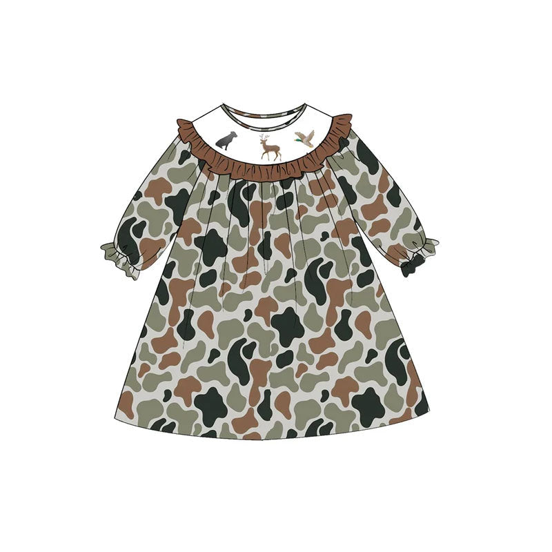 Preorder MOQ 5 pcs Each Style Hunting Camo Duck Puppy Deer Kids Matching Clothes