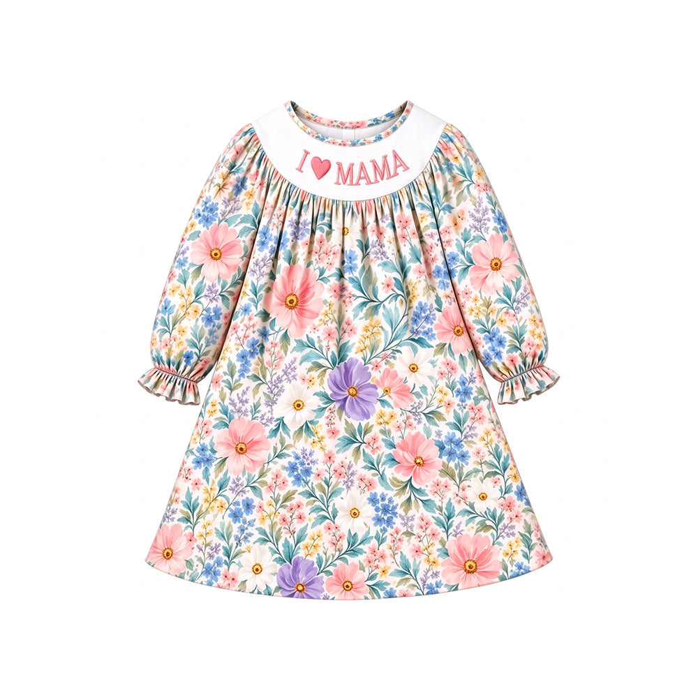Preorder MOQ 5 pcs Each Style I Love MAMA Flower Kids Matching Clothes