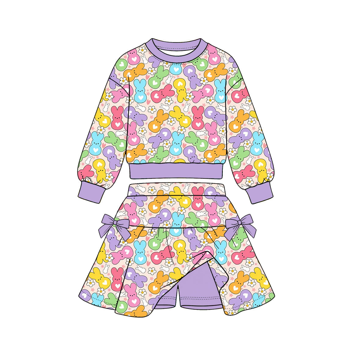 Preorder MOQ 5 pcs Each Style Easter Bunny Carrots Kids Matching Clothes