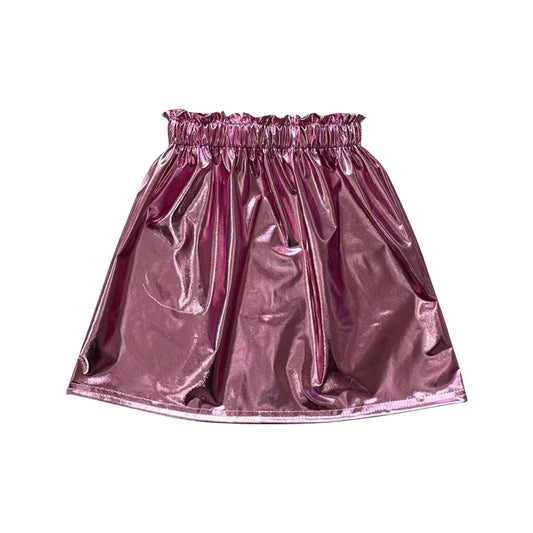 GLK0014 Pink leather  Girls Dresses