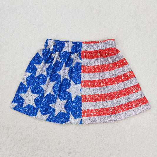 GLK0024 4th of July Star Stripe Skirts for Girls RTS 202509