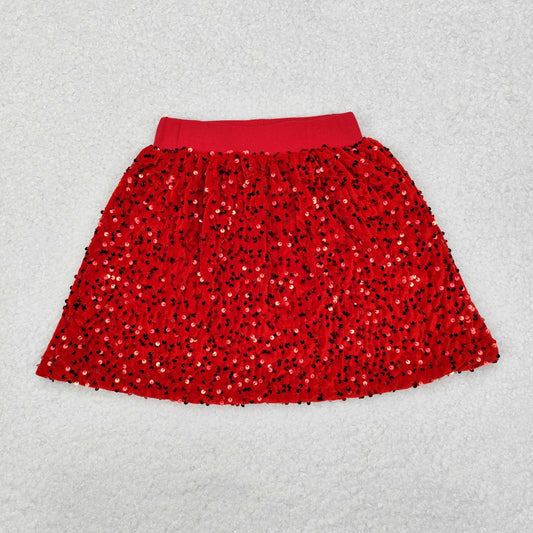 GLK0027 Red Sequined Skirts for Girls RTS 202509
