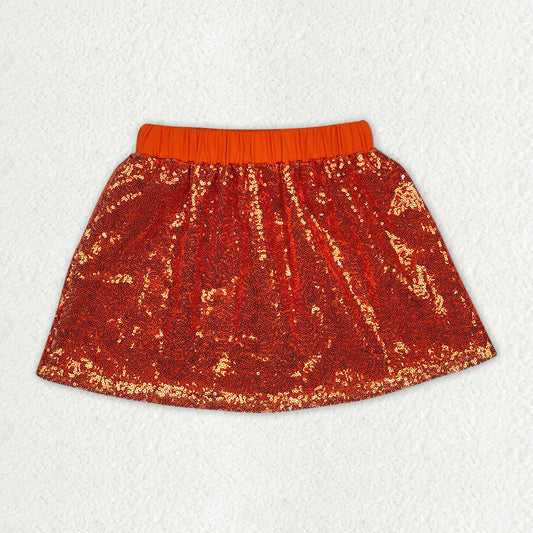 GLK0038 Orange sequin skirt high quality