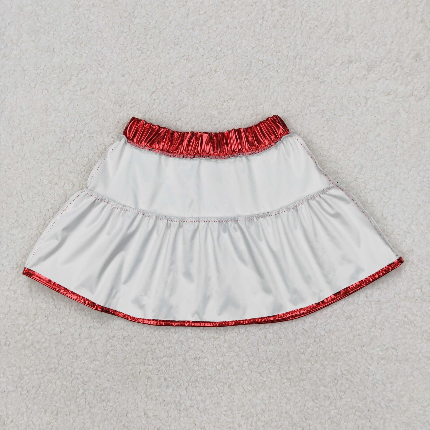GLK0041 shining red leather skirts sets girls boutique outfits 202503 RTS