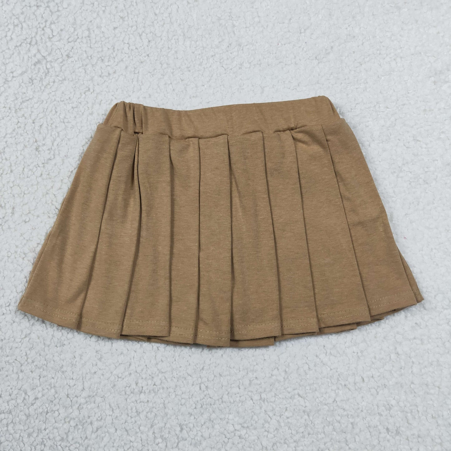 GLK0107 Girls Boutique Pure Cotton Brown Pleated Skirts 202606 RTS