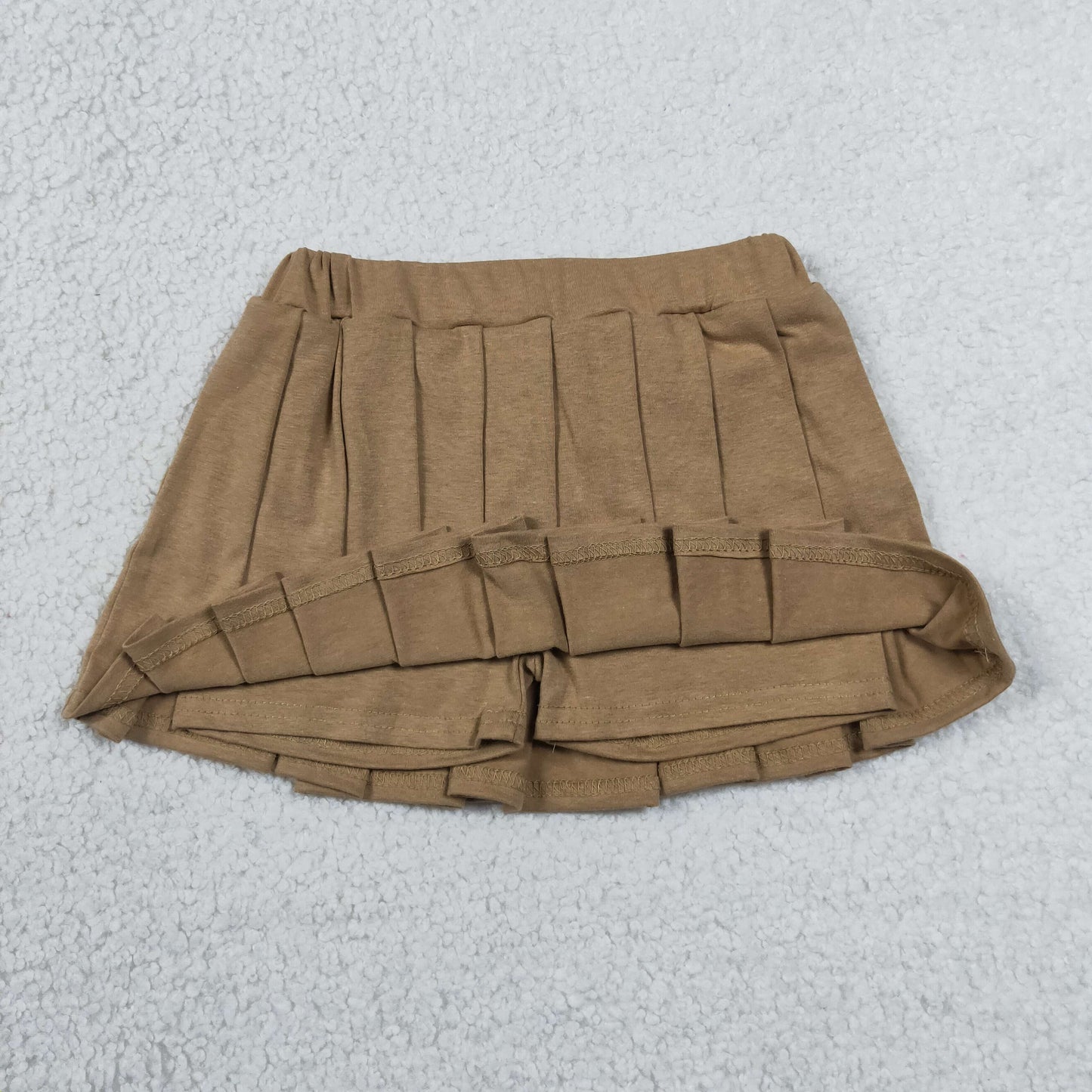 GLK0107 Girls Boutique Pure Cotton Brown Pleated Skirts 202606 RTS
