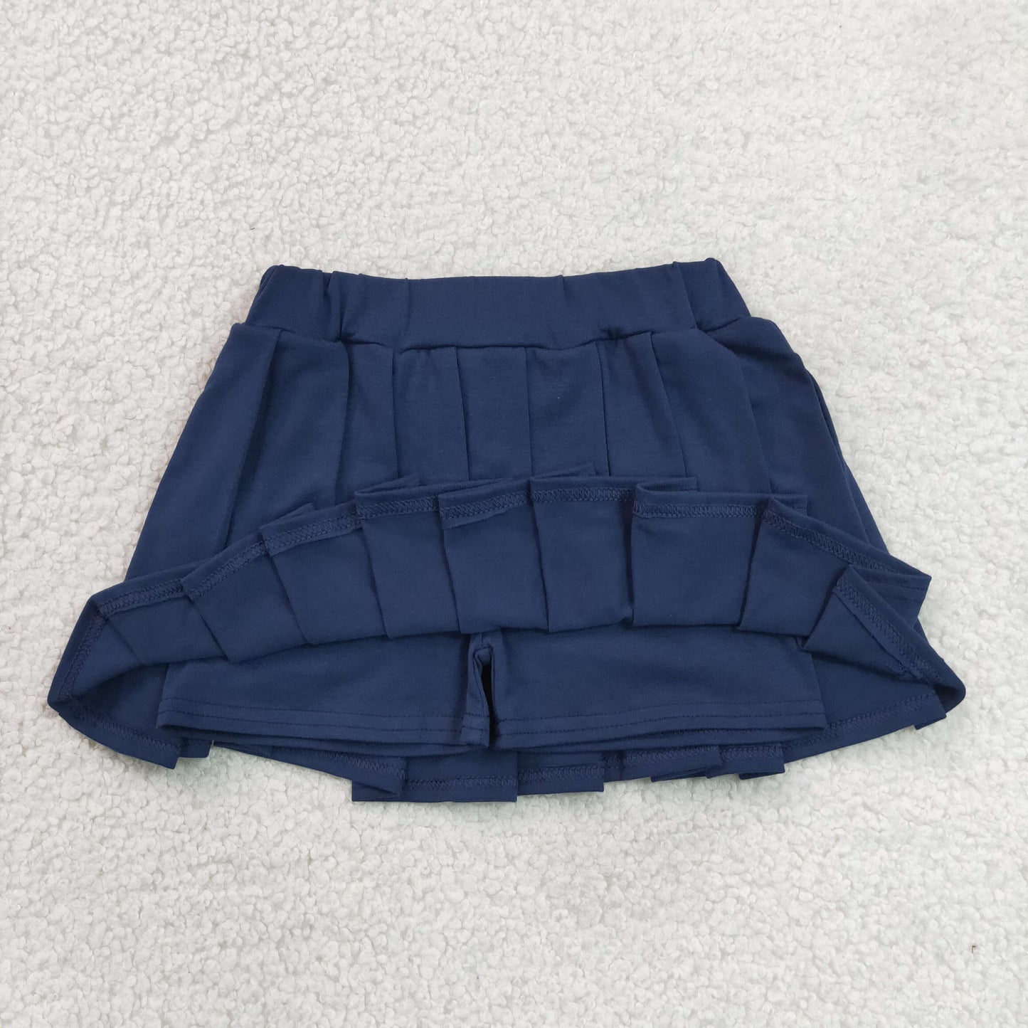 GLK0108 Girls Boutique Pure Cotton Navy Blue Pleated Skirts 202606 RTS