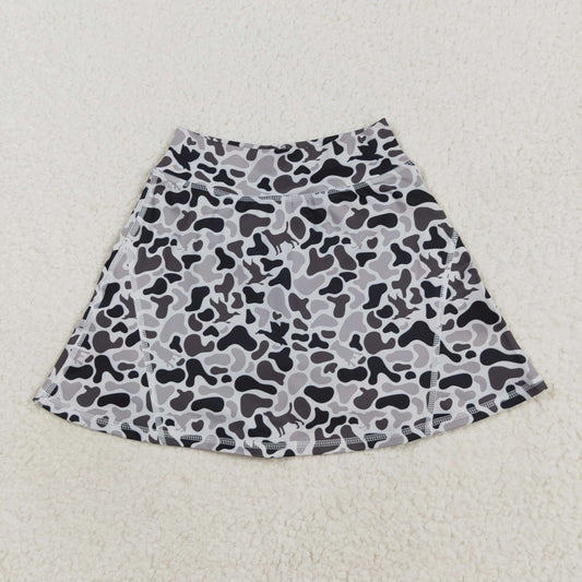 GLK0127 Girls Boutique Puppy Duck Brown Green Camouflage Yoga Skirts 202508 RTS