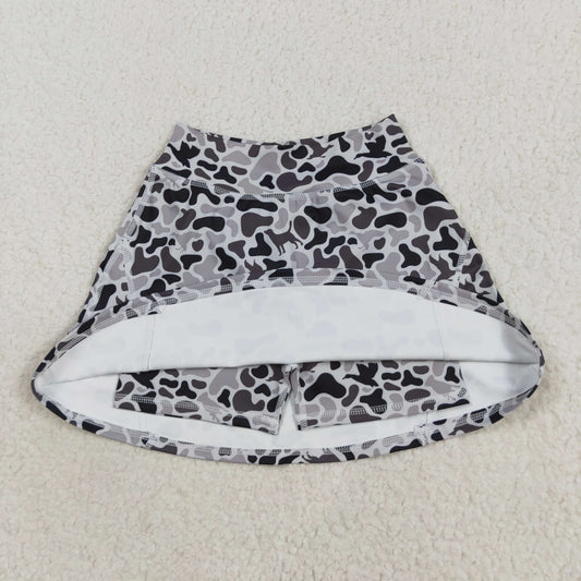 GLK0127 Girls Boutique Puppy Duck Brown Green Camouflage Yoga Skirts 202508 RTS