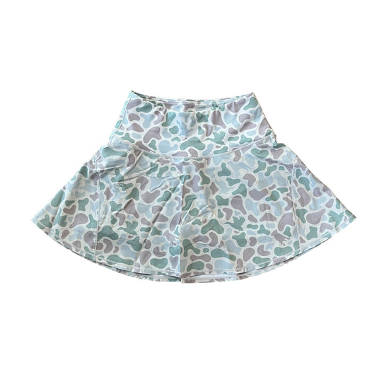 preorder GLK0132 Adult Women Boutique Puppy Duck Light Green Camouflage Yoga Skirts 202507