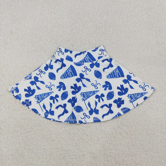 GLK0138 GO TEAM Blue Yoga Pleated Skirts 202510 RTS