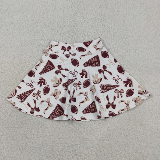GLK0139 GO TEAM Dark Red Yoga Pleated Skirts 202604 RTS