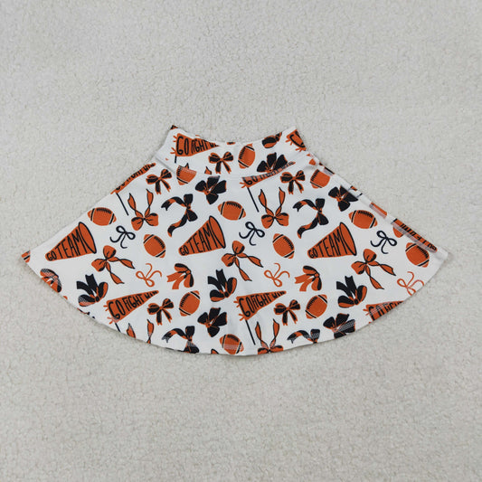 GLK0140 GO TEAM Orange Yoga Pleated Skirts 202510 RTS