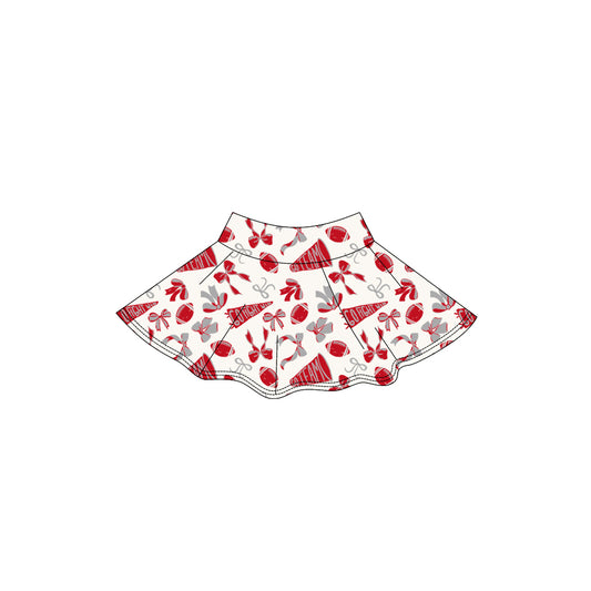 MOQ 8 preorder GLK0141 GO TEAM Red Yoga Pleated Skirts 202509
