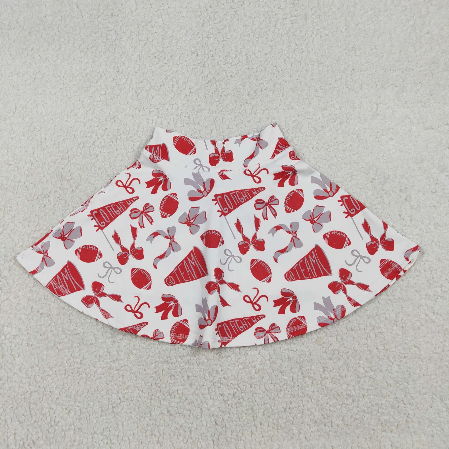 GLK0141 GO TEAM Red Yoga Pleated Skirts 202512 RTS