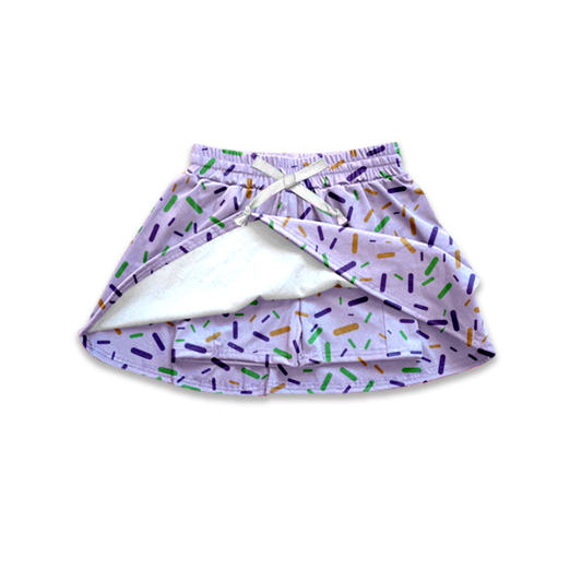 MOQ 8 preorder GLK0144 Mardi Gras Ice Cream Drip Skirts 202509
