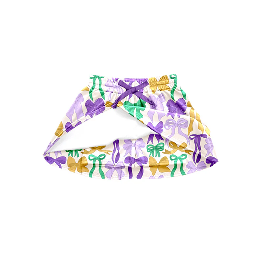 MOQ 8 preorder GLK0146 Mardi Gras Bows Purple Skirts 202509