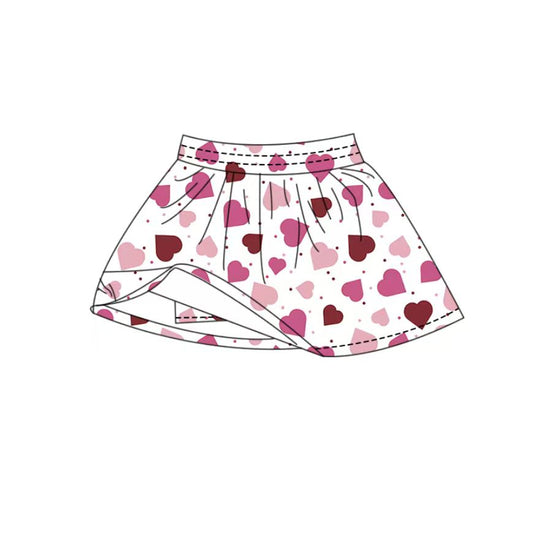 MOQ 5 preorder GLK0168 Valentines Day Love Dots Girls Yoga Skirts 202510