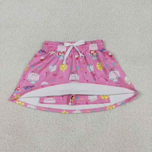 GLK0170 Cake Heart Pink Girls Yoga Skirts 202512 RTS