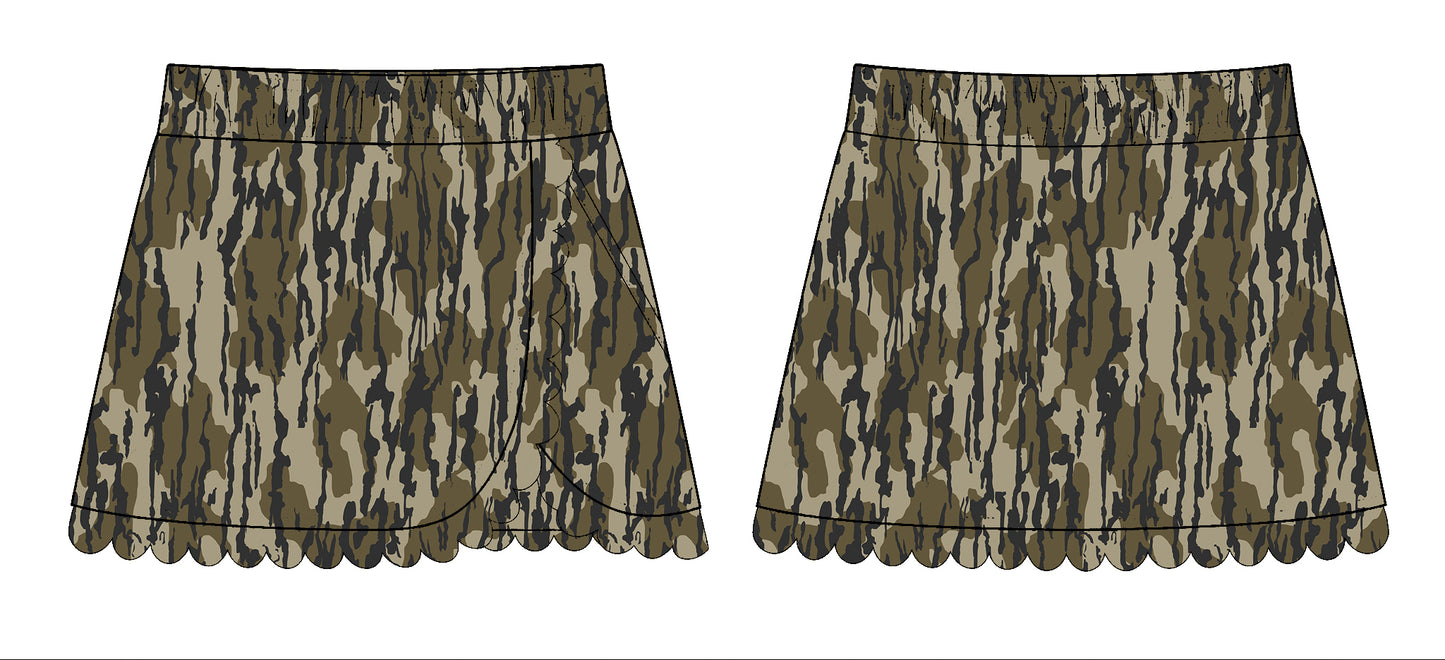 MOQ 5 preorder GLK0172 Army Green Camouflage Girls Yoga Skirts 202510