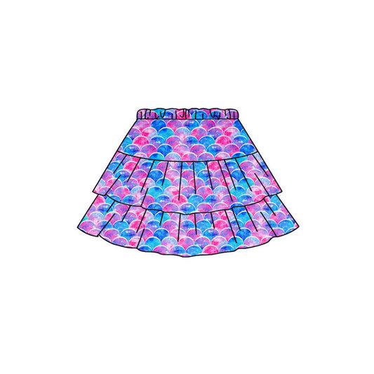MOQ 5 PCS preorder GLK0190 Fish Scale Colored Girls Skirts 202511