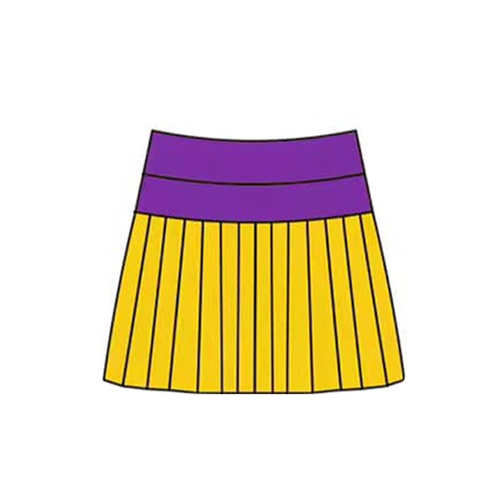 MOQ 5 preorder GLK0196 Mardi Gras Girls Yoga Pleated Skirts 202511