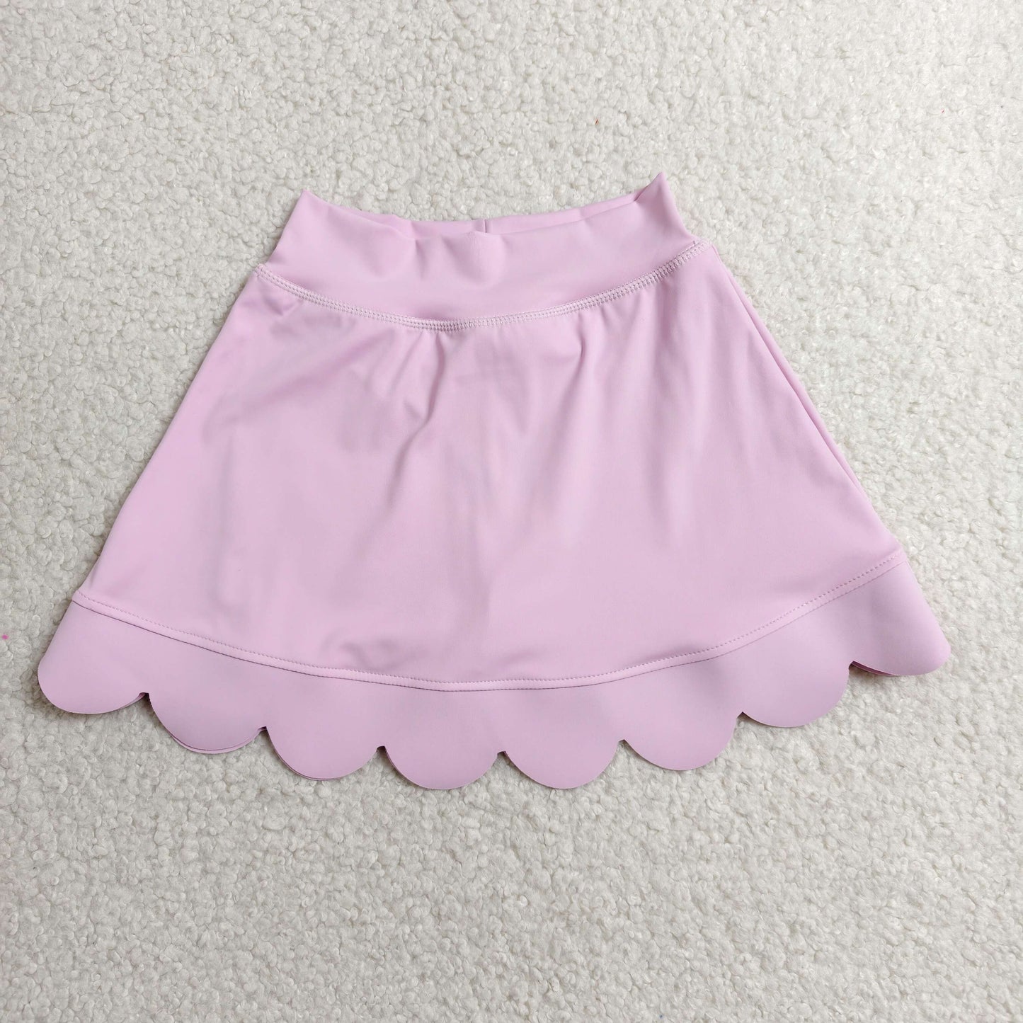 GLK0268 Solid Pink Ruffle Shorts Skirts for Girls 202606 RTS