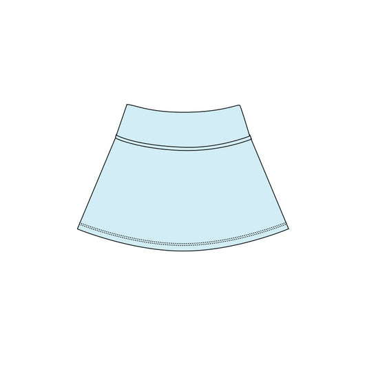 MOQ 5 PCS preorder GLK0289 Solid Light Blue Skirts Girls Yoga Skirts 202604