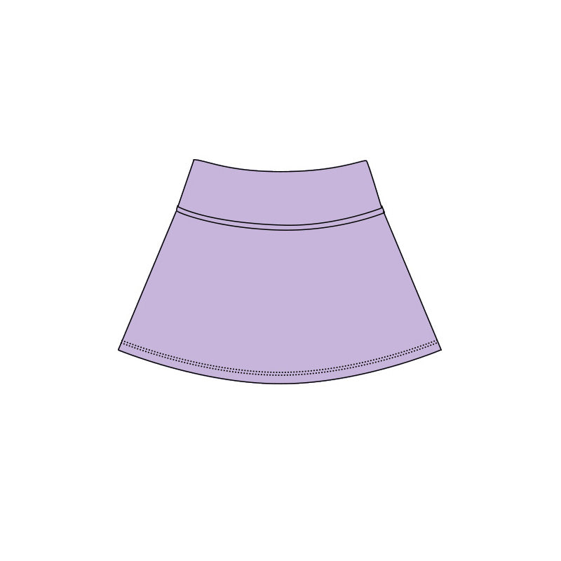 MOQ 5 PCS preorder GLK0292 Solid Purple Skirts Girls Yoga Skirts 202604