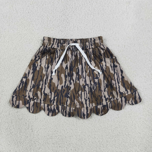 GLK0298 Camouflage Scalloped Skirts Girls Skirts 202608 RTS