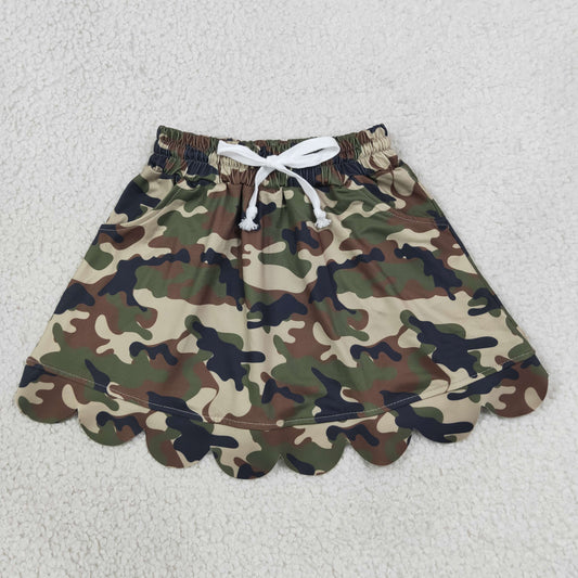 GLK0303 Camouflage Scalloped Skirts Girls Skirts 202608 RTS