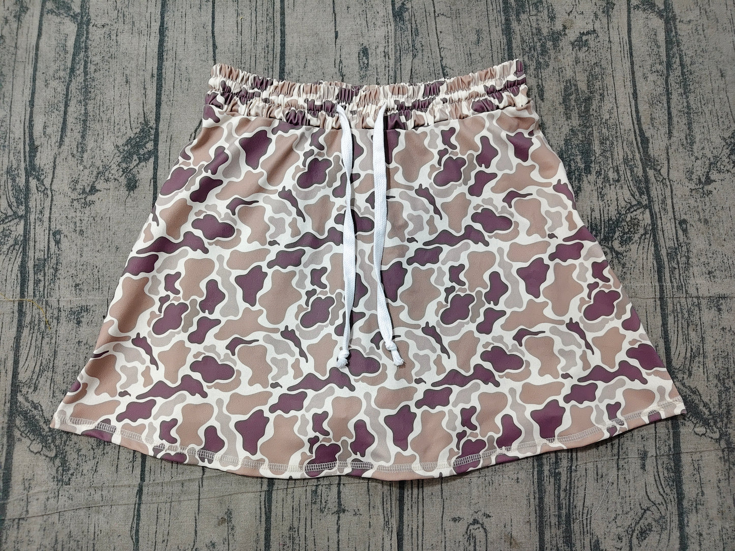 NO MOQ Preorder GLK0314 Adult Female Gray Brown Camouflage Yoga Skirts 202606