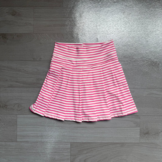 NO MOQ preorder GLK0335 Pink Stripe Pleated Skirts Girls Yoga Skirts 202607