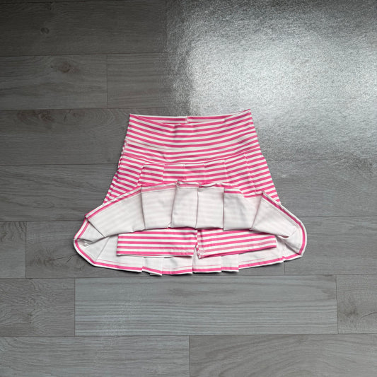 NO MOQ preorder GLK0335 Pink Stripe Pleated Skirts Girls Yoga Skirts 202607