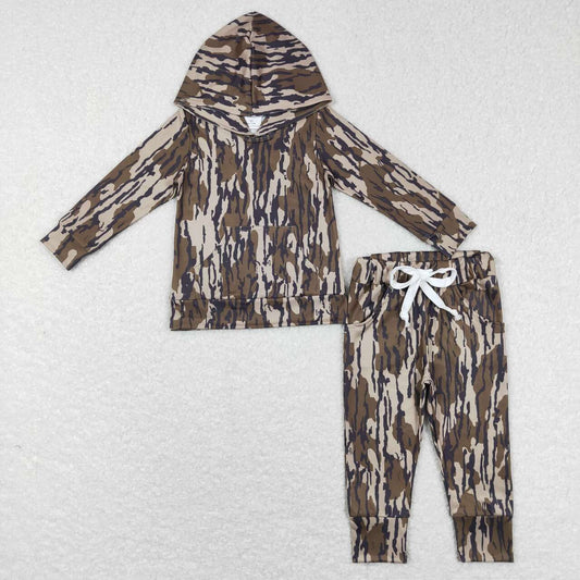 GLP1054 brown camo hoodie long sleeve top pants set  boutique baby girl outfit RTS 202412