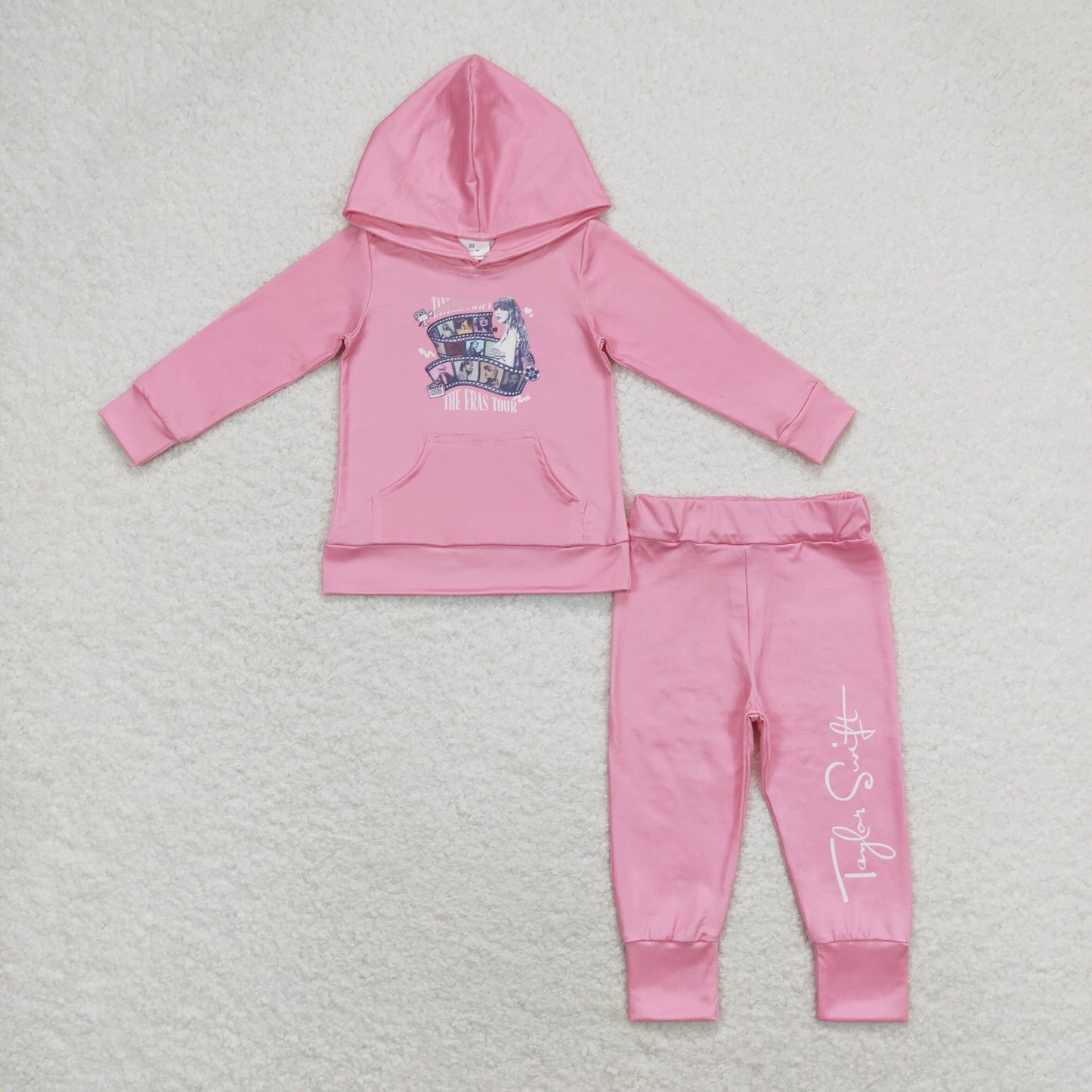 GLP1170 swift film pink hooded long sleeve pant set high quality