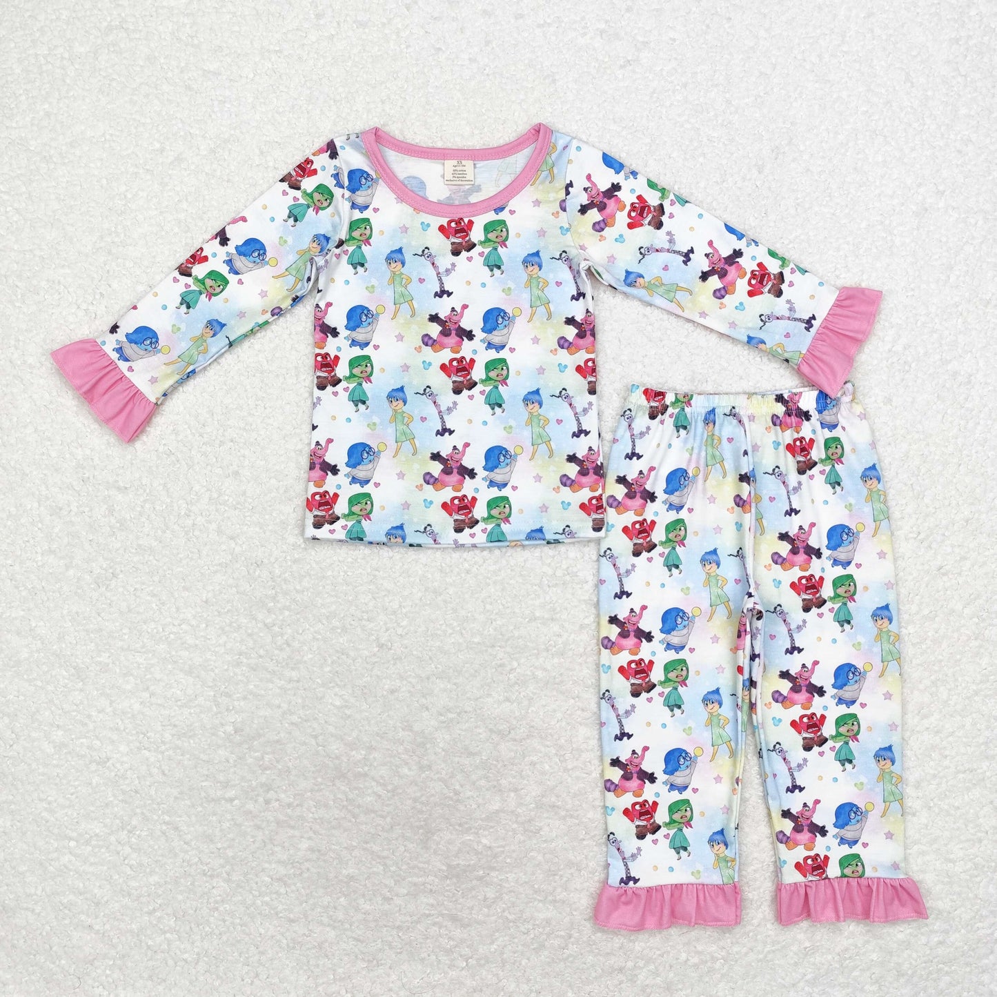 GLP1495 Modal cartoon color long sleeve pants pajamas set