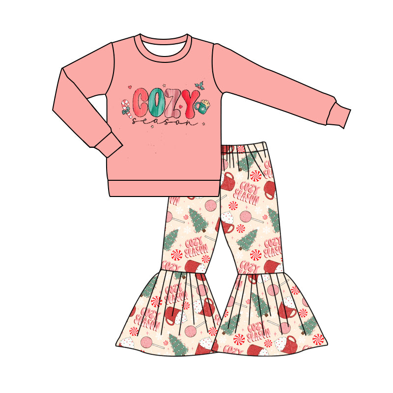 Preorder GLP2016 cozy Pink Long sleeve Christmas tree cup pant set High quality