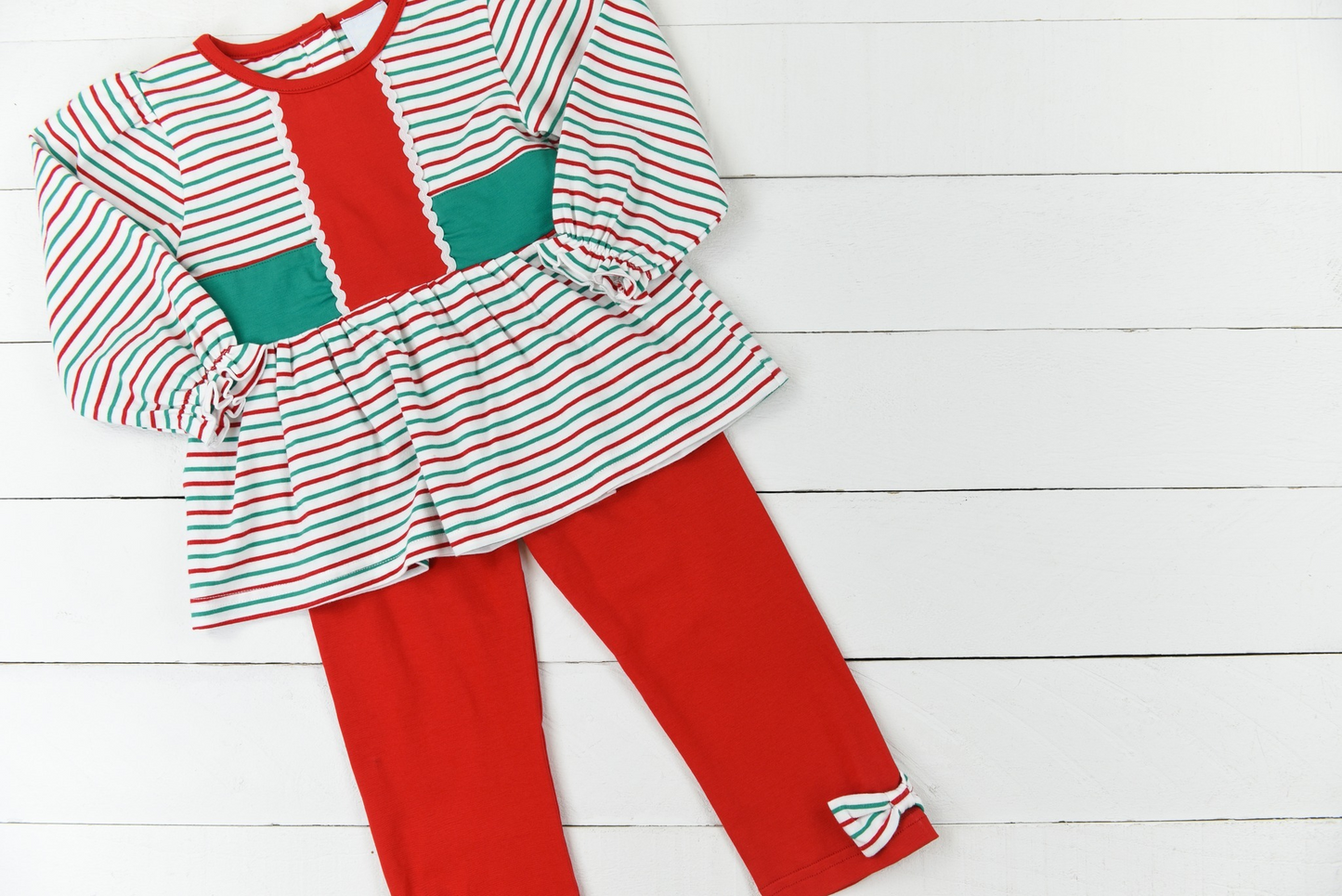 Preorder GLP2055 Christmas striped red long-sleeved pantsuit